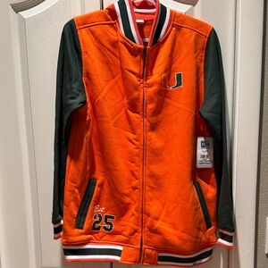 NWT MIAMI, HURRICANES YOUTH JACKET SIZE XL.   Or Adult M